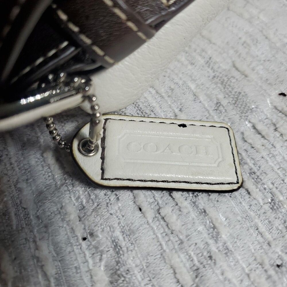 Coach Pebbled Leather Shoulder‎ Bag Cream White – Adjustable Strap Tote - Picture 2 of 14